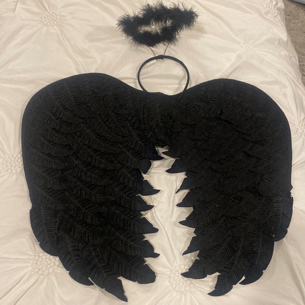 Angel wings with matching halo